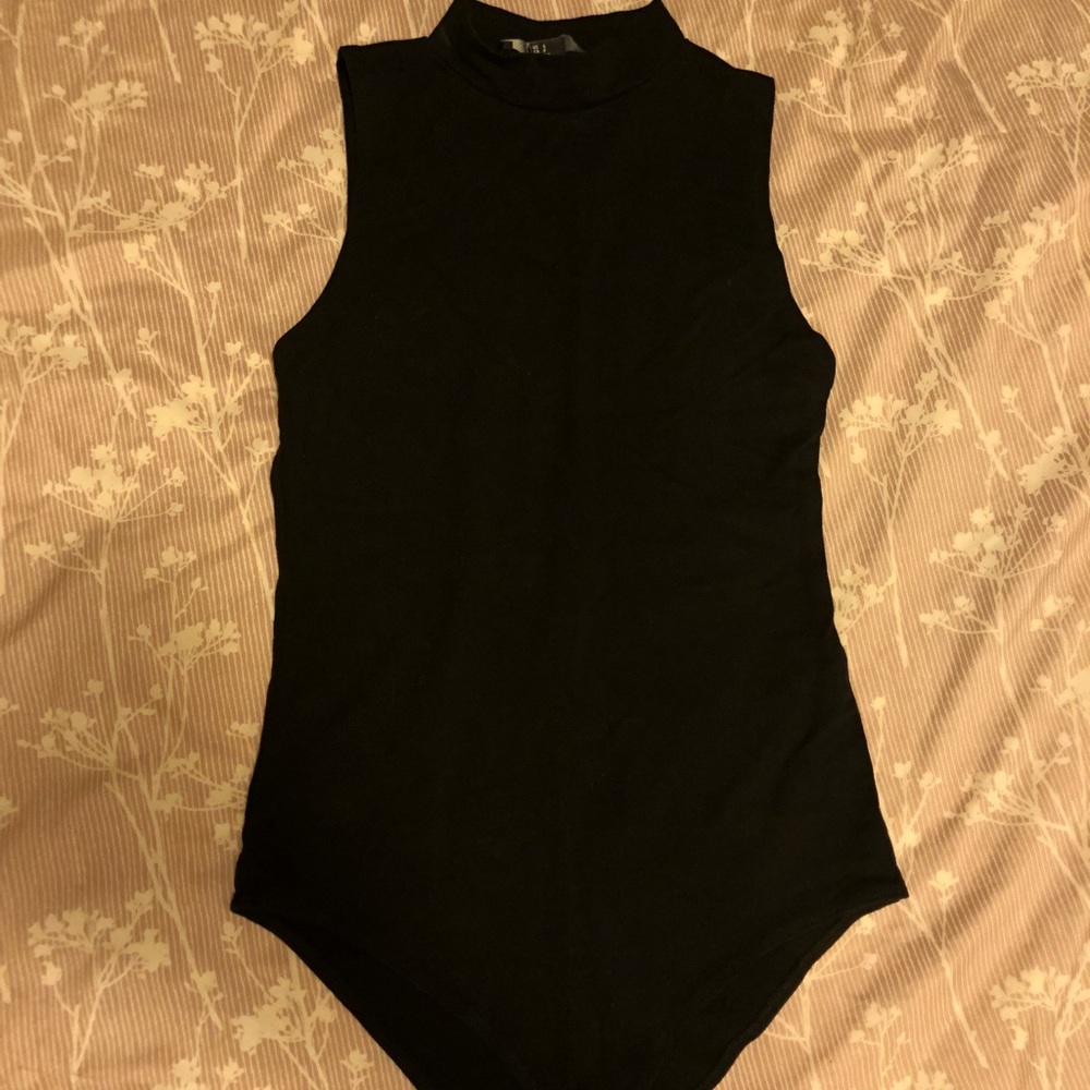 High Neck Black Bodysuit